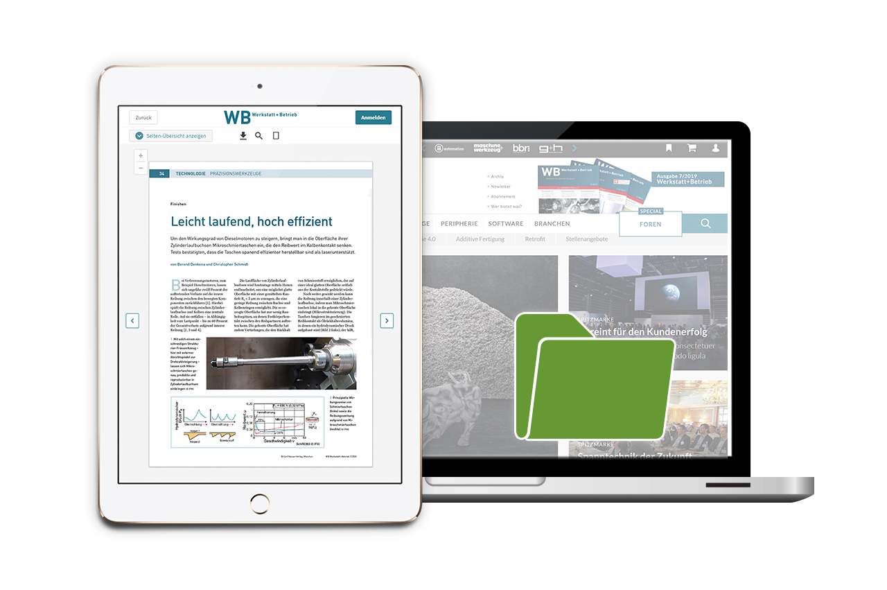 iPad mit WB epaper und Laptop mit WB Digitalen Inhalten.