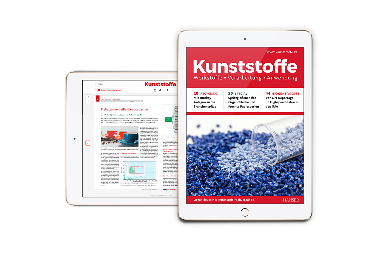 iPad mit Kunststoffe ePaper.